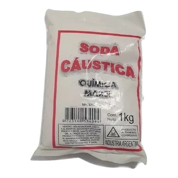 Soda Caustica X 1 Kilo Maxel Materia Activa %25