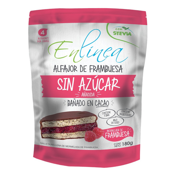 Alfajor Relleno Frambuesa, Sin Azúcar En Línea 4un