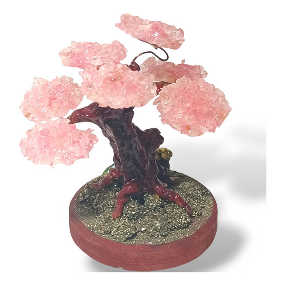 Árbol De La Felicidad Bonsai -cuarzo  Rosado