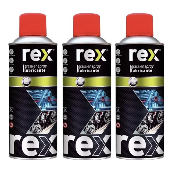 X3 Grasa En Spray Lubricante 450 Ml Rex