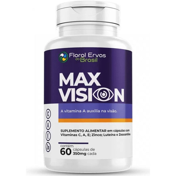 Max Vision 60 Capsules Luteína Zeaxantina Vitamina A C E Zn