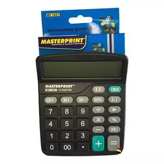 Calculadora Masterprint Mp1087 12 Dígitos Cor Preto