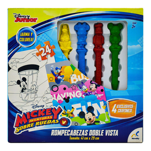 Mickey Aventuras Rompecabezas Doble Vista 24 Pz Novelty