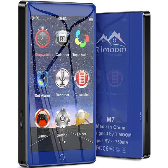 Reproductor Mp3 Timoom M7 Con Pantalla Táctil De 4.0 In