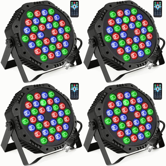 4 Cañon De Leds 36x1 Rgb Audio Rítmico Multicolor Dmx 4 Pz