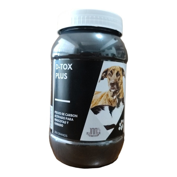 Polvo De Carbon Activado Detox Para Mascotas Y Ganado 250 Gr