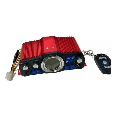 Amplificador Potencia 12v Bluetooth Usb Para Carro Moto Color Rojo