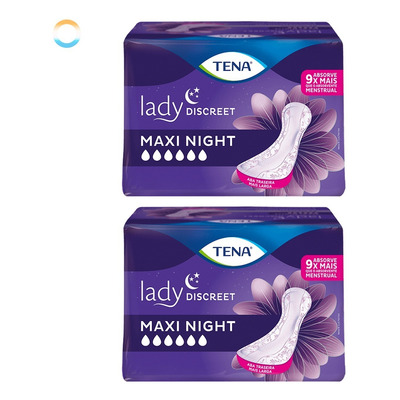 Absorvente Tena Mulher Maxi Night Incontinência Urinária 2x6