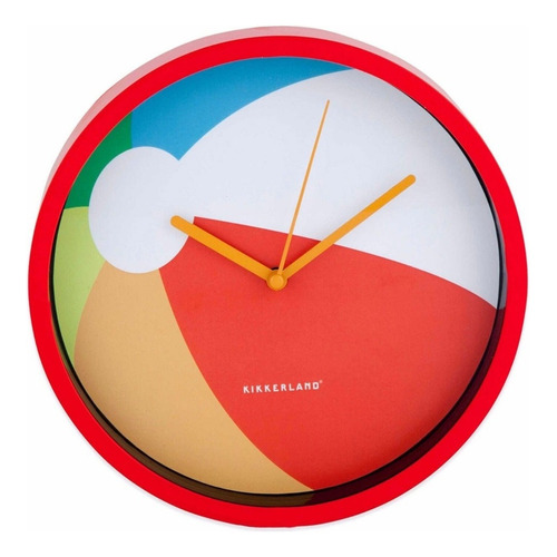 Reloj De Pared Analógico Beach Ball Clock Kikkerland