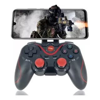Control Gamepad Bluetooth Videojuegos Android Con Soporte