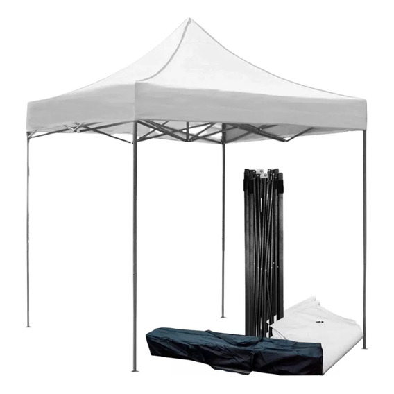 Carpa Toldo Plegable Jardín Reforzado Impermeable Lona 3x3m Color Blanco