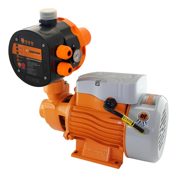 Bomba Agua Elevadora Lusqtoff 375w 0,5hp 20m Regulador Auto Color Naranja Fase Eléctrica Monofásica Frecuencia 50 Hz