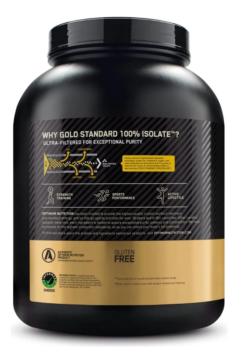 Optimum Nutrition Gold Standard 100 Isolate 5 Lbs Sabor Vainilla