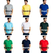 12  Camisetas Pv Malha Fria Coloridas Atacado P-m-g-gg