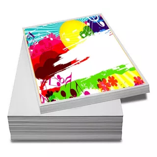 Papel Adesivo A4 Matte Fotográfico 128g Fosco 100 Folhas Cor Branco