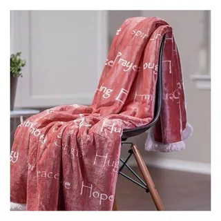 Frazada Mariages Home Málaga  Energía Positiva  Flannel Edredón Color Rosa Viejo De 240cm X 230cm