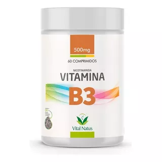 Vitamina B3 Nicotinamida Vital Natus 60 Comprimidos