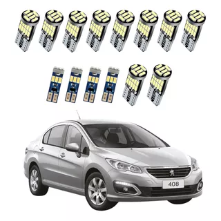 Kit Lampadas Led Interna Premium Peugeot 408 - Quebra Sol