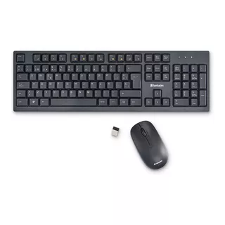 Verbatim Combo Kit Teclado Mouse Inalambrico Negro