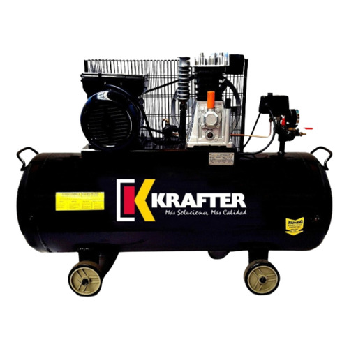 Compresor Krafter 100 Lts 3hp 220v 115psi 8bar Color Negro Fase eléctrica Monofásica Frecuencia 50 Hz/60 Hz