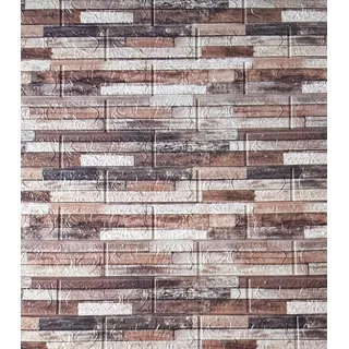 Placa 3d Vinilo Autoadhesivo Pared 70x77cm Rustic Pack X 10