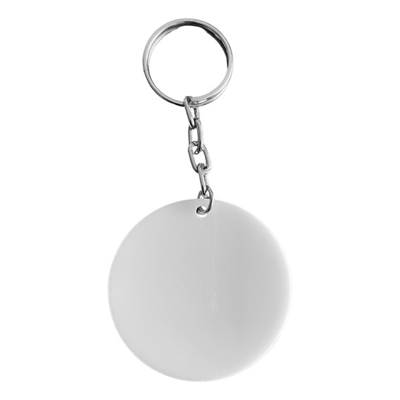 Set De 30 Llaveros Para Sublimar Acrilico Blanco Circulo 5cm