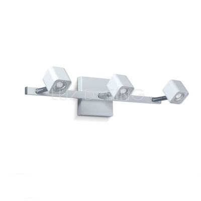 Plafon 2 Luces Cubo Spot Móvil Led Blanco Diseño Pal