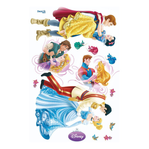 Wallsticker 32.5x50 Disney Princesa Sticker Gigante De Pared Color Agua