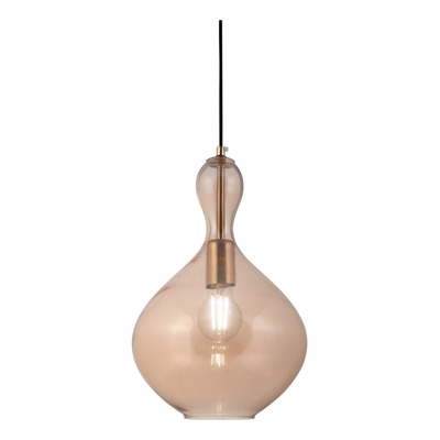 Colgante Enver Fat Vidrio Deco E27 Ambar Ámbar