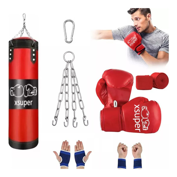 Guantes De Boxeo+juego De Ejercicios Con Sacos De Arena