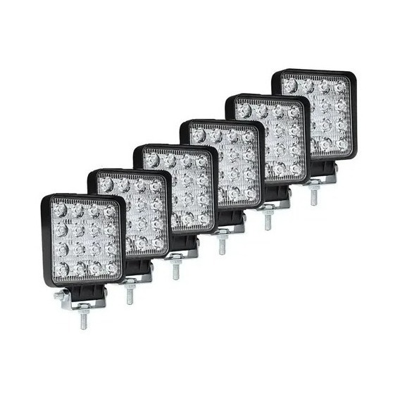 6x Focos Neblineros Led Foco Barras Led 4x4 Luces Led 48w