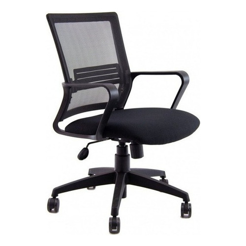 Sillón Ergonómico Ejecutivo Oficina Basculante Mesh Link Neg Color Tela Negra