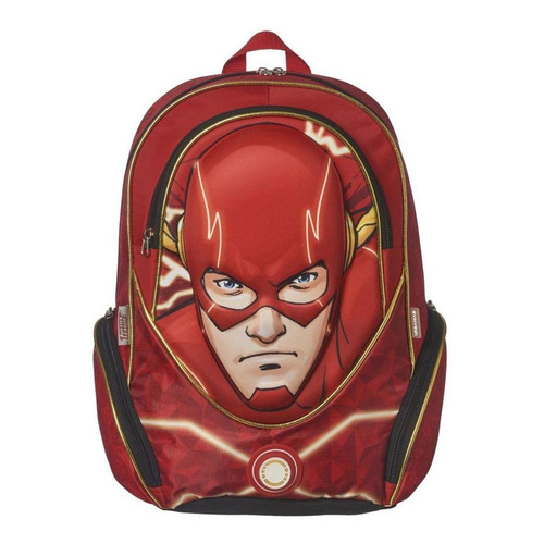 Justice League - Mochila Primaria Color Rojo Diseño de la tela 3D