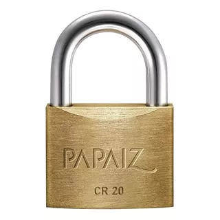 01 Cadeado Papaiz 20mm Para Portão Mala Armário C/2 Chaves