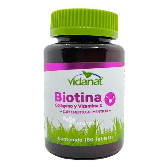 Biotina, Colágeno Y Vitamina C 180 Tabletas Vidanat