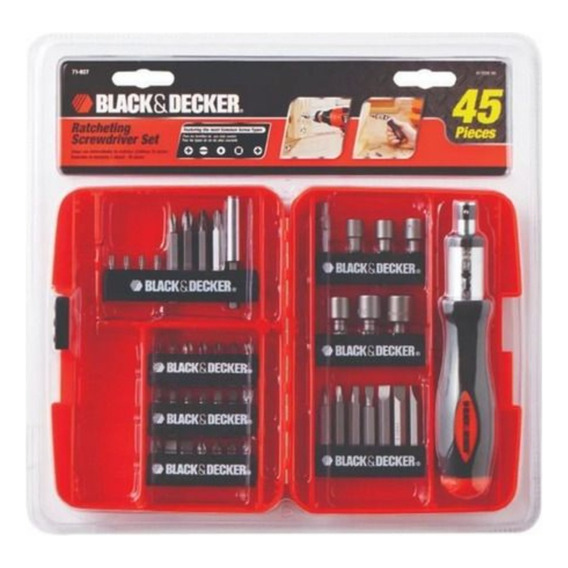 Set Atornillador Black Decker 71-937 Estuche 45 Piezas