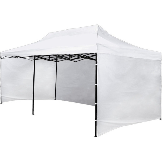 Toldo Plegable 3x6 Impermeable Araña Paredes Lateral Blanco