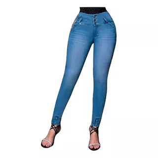 Jeans Mujer Pantalón Colombiano Mezclilla Strech Push Up 188