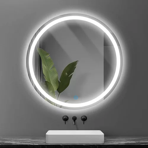 Espejo Circular De lujo Decorativo Con Luz Led + Dimmer 70 cm– HERRASHOP