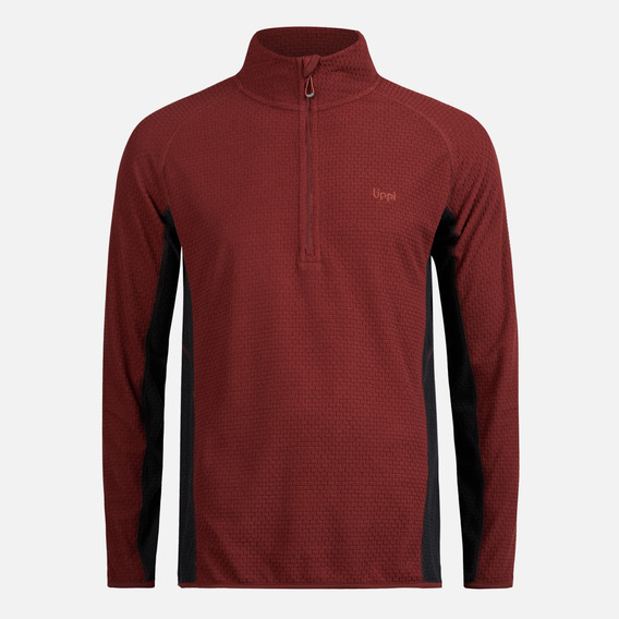 Poleron Hombre Jacaranda Nano-f 1/4 Zip Vino Lippi