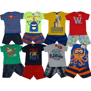 Kit Lote 10 Conjunto Infantil Roupa Infantil Menino Atacado.