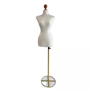 Maniquie Curvi De Dama Para Sastre Color Blanco Base Herreri