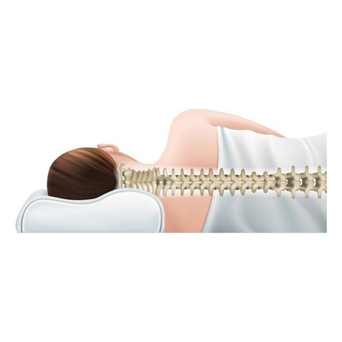 Almohada Cervical Inteligente Viscoelástica Xl Multiflex Color Blanco