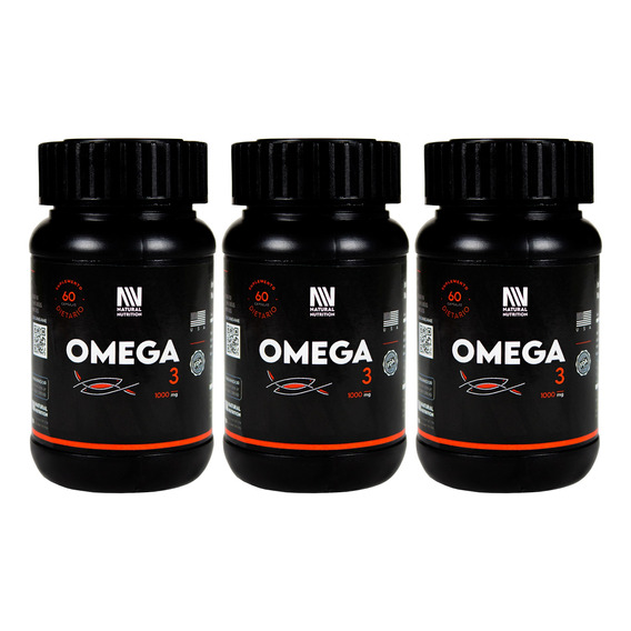 Natural Nutrition X3 Omega 3 Suplemento Aceite Pescado 3c