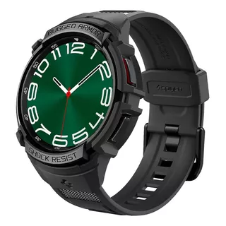 Case Pulseira Spigen Rugged Armor Classic Galaxy Watch6 47mm Cor Black Largura 47 Mm
