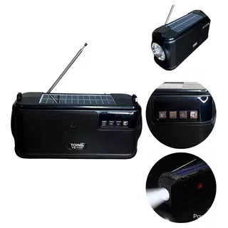 Radio Solar Bluetooth Usb Radio Linterna, Carga Automatic 