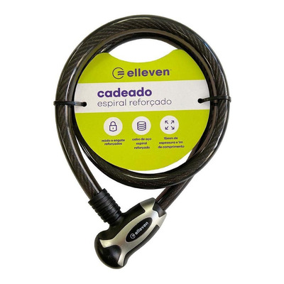 Cadeado Corrente Bike Moto Chave 1m X 15mm Elleven Reforçado