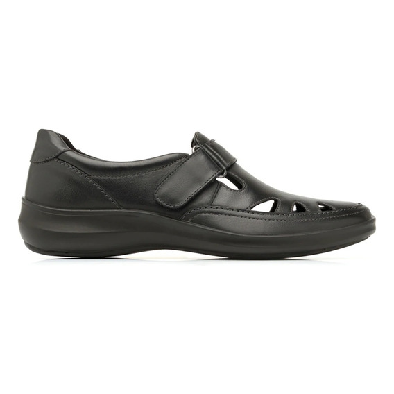Zapato Flat Abertura Dama Flexi 25905 Casual Confort Negro