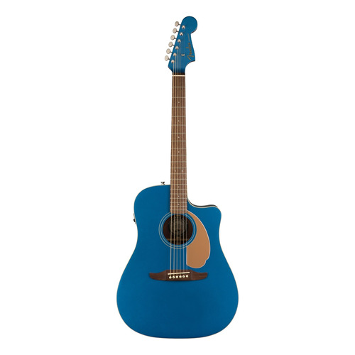 Guitarra Electroacústica Fender California Redondo Player para diestros belmont blue mate