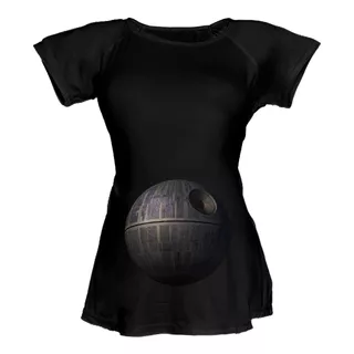 Blusa Embarazo Ranglan Negra Star Wars Estrella De La Muerte